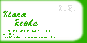 klara repka business card